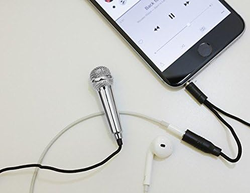 Mini Microphone, 3.5mm Plug Phone Karaoke Tiny Microphone Portable Small  Singing Mic Noise Reduction Low Delay for Voice Recording Interview