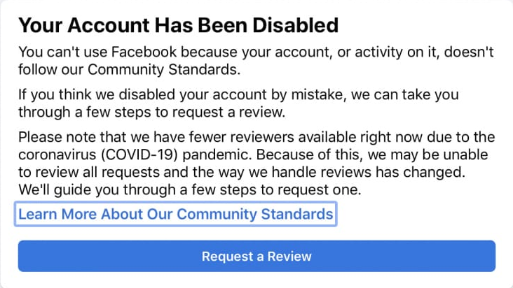 review facebook community standards