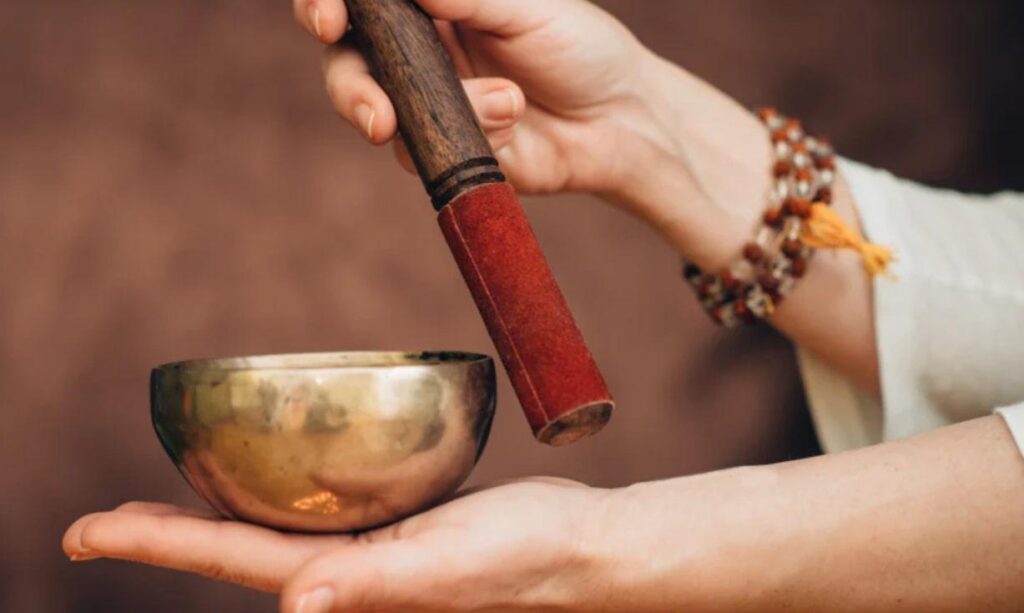 singing bowl to generate healing frequencies